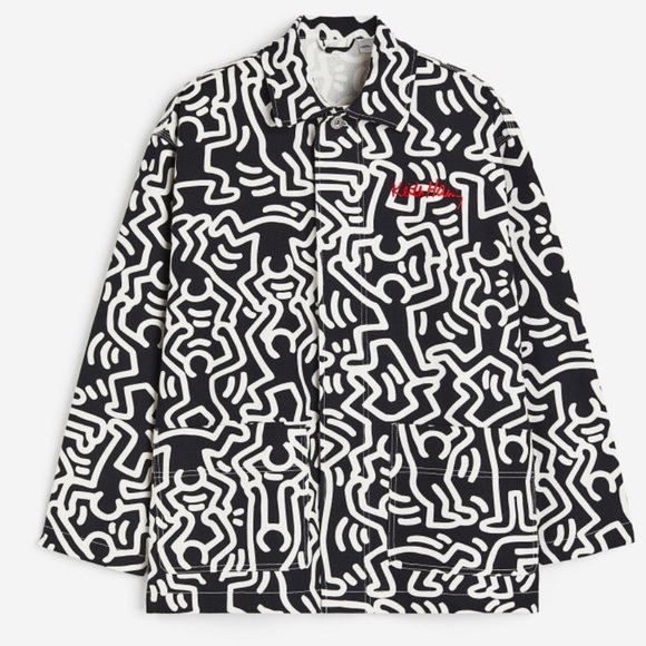 Keith Haring Other - H&M Keith Haring Regular Fit Twill Shacket Size Medium
